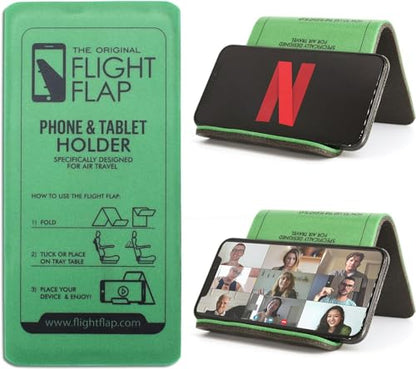 Flight Flap - Foldable Airplane Phone Holder, Travel Phone Stand, Green - color: Green, size: Large