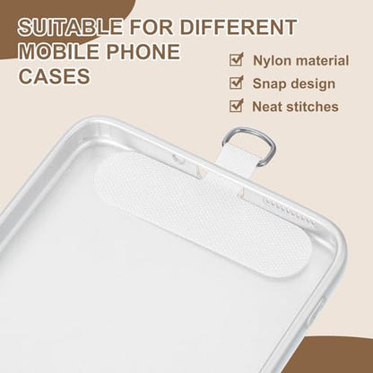 uxcell 36pcs Phone Tether Tab, Universal Phone Lanyard Patch T Shape Cell Phones Strap Replacement Part for Most Smartphone Cases, White - color: White