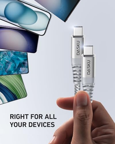 USB C to C Cable 100W [1Pack 15FT], Extra Long USB C Cable Fast Charging - color: Grey, size: 15FT 1Pack, style: 100W USB C to USB C