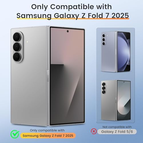 VEGO for Z Fold 7 Case with Belt Clip Compatible with Magsafe& Hinge Cover | Built-in Screen Protector Full Body Drop/Shock Proof Protective Magnetic Phone Cover for Samsung Galaxy Z Fold 7 Green - color: Green