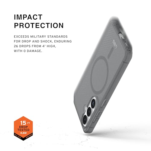 URBAN ARMOR GEAR UAG for Samsung Galaxy S26 Case 6.3" Dot - Magnetic Charging Compatible Transparent Transparent Rugged Military Drop Tested Protective Cover, Ash - color: Dot - Ash