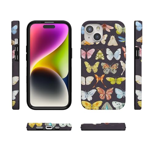 Casely iPhone 15 Plus Case | Midnight Monarch | Jenna Palek x Casely | Compatible with MagSafe | Classic Ultra Slim Design - color: Midnight Monarch | Jenna Palek x Casely
