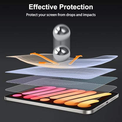 SPARIN Screen Protector for iPad Mini 7/6 (7th/6th Generation), 8.3 Inch | 2 Pack, Auto Alignment, Easy Installation Tray, Tempered Glass, Case Friendly - size: iPad Mini 8.3" 2024/2021