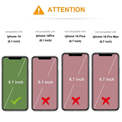 KIHUWEY for iPhone 14 Wallet Case Card Holder Kickstand, Carbon Black - color: Carbon Black