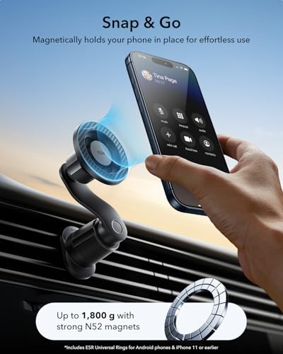 ESR OmniLock for MagSafe Car Mount for iPhone 18 Pro/Duo/17-12,Samsung
