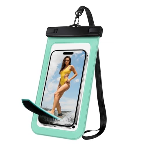 Waterproof Phone Case, 6.8" Universal Dry Bag for iPhone 15/14/13/12 Pro Max, IPX8 Waterproof Pouch, Cruise Ship & Beach Essentials, Green - color: B6-Green-1 pack, size: 6.8in