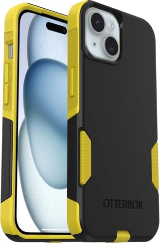 OtterBox iPhone 17e, iPhone 16e, iPhone 15, iPhone 14, & iPhone 13 Commuter Series Case - Black/Yellow, Slim & Tough, Pocket-Friendly, with Port Protection - color: Black/Yellow