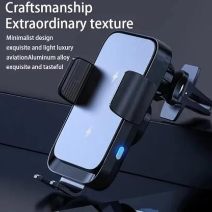Car Charger Dual Coil Car Wireless Phone Holder Stand Fast Charging Station for Samsung Galaxy Z Flip 5 4 3 S25 S24 iPhone 17 16 (Black)