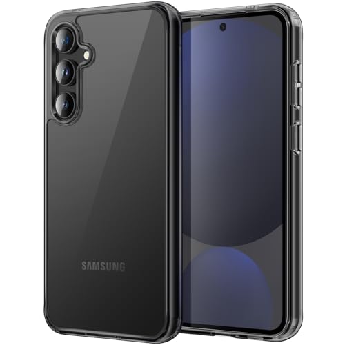 JETech Case for Samsung Galaxy S24 FE, Anti-Yellowing, Black | Shockproof Protection, Scratch Resistant Hard PC Back, Durable Transparent TPU Bumper - color: Black, size: Galaxy S24 FE