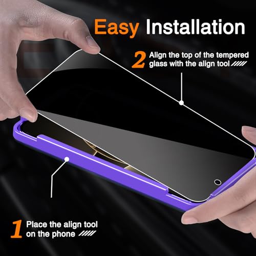 Wiaocit Tempered Glass Privacy Screen Protector for iPhone 16 Pro Max - size: iPhone 16 Pro Max-6.9 Inch