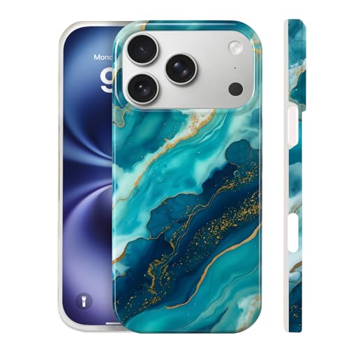 Case Compatible with iPhone 17 Pro Max, 2025 Anti-Yellow Ultra Transparent Soft TPU Phone Case, Shockproof Anti-Slip Slim Lightweight Full Coverage Protective (Marble Pattern 2) - color: Marble pattern 2