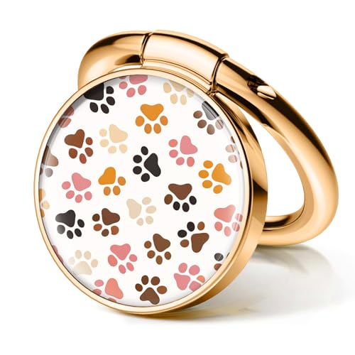 Cell Phone Ring Holder, Cute Phone Ring Grip Stand, 360°Rotation Funny Metal Kickstand Finger Grip Cute Dog Paws - color: Cute Dog Paws