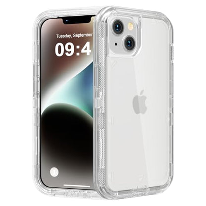 Follaroma for iPhone 13 Case, Shockproof Protection,Crystal Clear | Heavy Duty Shockproof Protection Phone Cases, Anti-Drop, Dual Layer Transparent Rugged Protective Cover, 6.1 inch - color: Clear, size: iPhone 13 6.1’