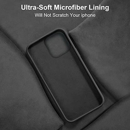 Vooii Compatible with iPhone 14 Case,[Silky Touch Premium Liquid Silicone] [Soft Anti-Scratch Microfiber Lining], Ultra Slim Shockproof Protective Case for iPhone 14 - Black - color: Black, size: iPhone 14