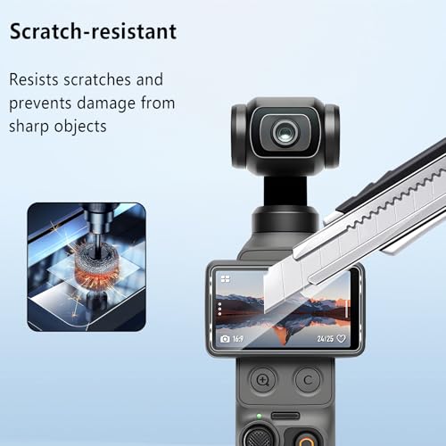 3+3 Pack for DJI Osmo Pocket 3/Pocket 4 Screen Protector + Camera Lens Protector, HD Clear Tempered Glass, Anti-fingerprint, Anti Scratch, Case Friendly for DJI Osmo Pocket 3 Tempered Glass - size: GH3+3-DJI Osmo Pocket 3-US