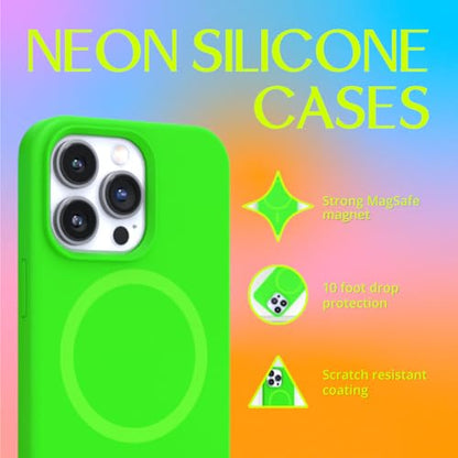 FELONY CASE - iPhone 14 Pro Case, Stylish Neon Green iPhone Case | Compatible with MagSafe - 360° Shockproof Protective Case Designed for iPhone 14 Pro - color: Neon Green, size: 14 Pro w MagSafe