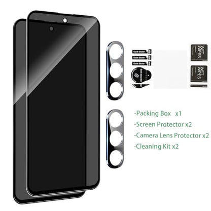 Privacy Screen Protector for Samsung Galaxy S24 FE + Lens Protector - size: Samsung Galaxy S24 FE