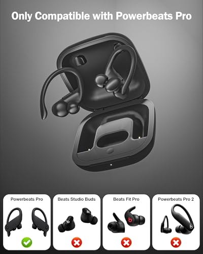 Charging Case Replacement for Powerbeats Pro: Beats Earbuds Charger Case with Bluetooth Pairing Sync Button, 700mAh Battery, Earbuds Not Included - color: Powerbeats Pro 1 Black