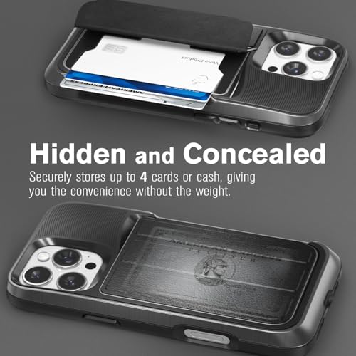 VENA vCommuteX for iPhone 16 Pro Max Wallet Case, Black - color: MagSafe Compatible - Black, size: iPhone 16 Pro Max