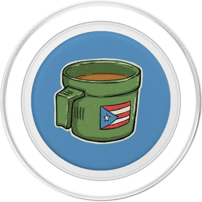 Tacita de Mantequilla Cafe Puerto Rico Bandera Boricua PopSockets PopGrip for MagSafe - style: Magnetic PopGrip