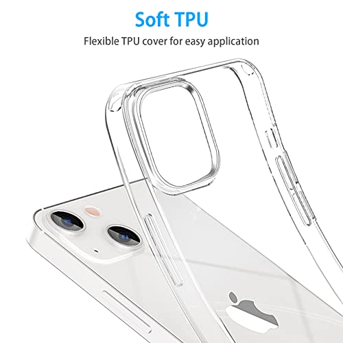 JJGoo Compatible with iPhone 13 mini Case Clear Soft Transparent Shockproof Protective Slim Thin Bumper Phone Cover for iPhone 13 mini - 5.4 inch - color: Clear