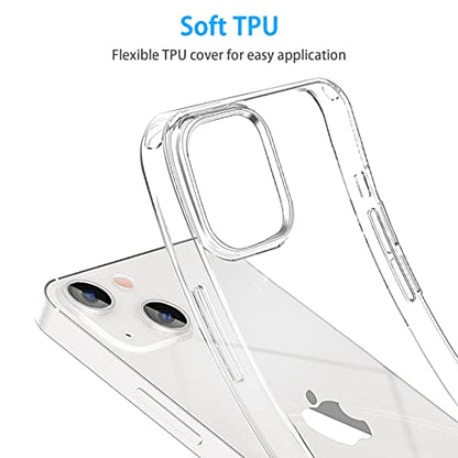 JJGoo for iPhone 13 Case Clear, Transparent Soft Shockproof Protective Slim Thin Phone Bumper Phone Cases for iPhone 13 - color: Clear