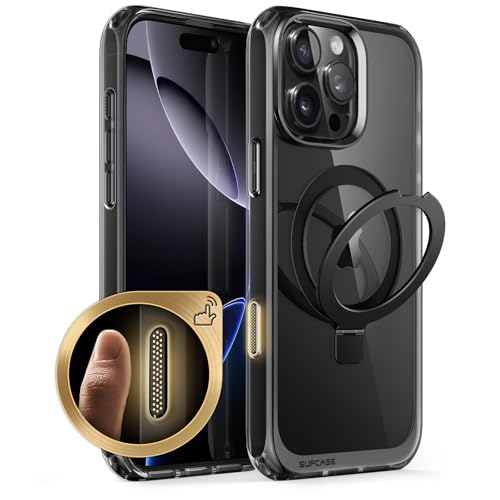 SUPCASE for iPhone 16 Pro Case (6.3 inch), Compatible with MagSafe, Dark | Built-in Kickstand, Military-Grade Drop Protection, Slim Magnetic Phone Case with Camera Control, Unicorn Beetle Mag Stand - color: Dark, size: iPhone 16 Pro 6.3''
