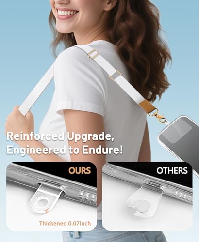 Yonlevres Phone Lanyard Crossbody Strap Wrist Neck Adjustable Women White - color: 0 Wt