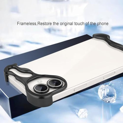 Frameless Phone Case Crafted for iPhone 16 Black - color: Aluminum Black, size: iPhone 16