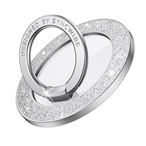 Syncwire Magnetic Phone Grip, Sparkle Ring Holder,Glitter Silver - color: Glitter Silver