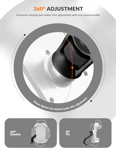ROCKBROS Bike Phone Holder Security Lock Shockproof Bicycle Phone Mount - color: Side View Mirror Mount White