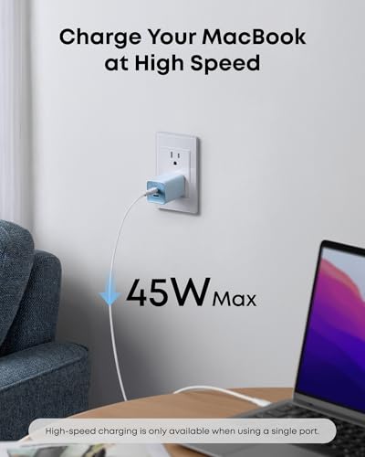 Anker Nano Phone Charger,47W Max 2-Port GaN Fast Charger USB C - color: Black, size: 2.36 x 3.94 x 2.36 Inch