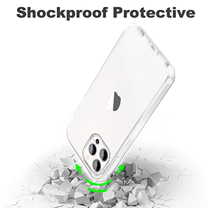 JJGoo Compatible with iPhone 13 Pro Max Case Clear, Transparent Soft Shockproof Protective Slim Thin Bumper Cover Phone Case - color: Clear