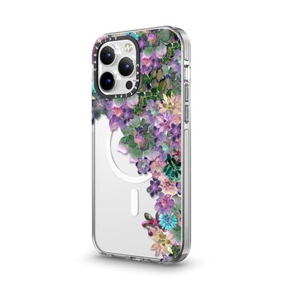 CASETiFY for iPhone 13 Pro Max Case - Impact Clear Compatible with MagSafe | Not Yellowing | 6.6 ft. 3x Military Grade Drop Protection | MY SUCCULENT GARDEN | Clear - color: MY SUCCULENT GARDEN, size: Iphone 13 Pro Max (6.7")