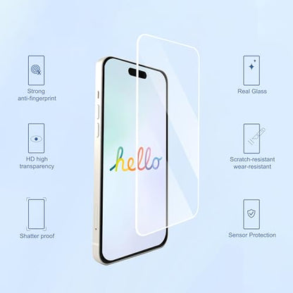 Ailun Screen Protector + Camera Lens Protector for iPhone 17, 3+3Pack