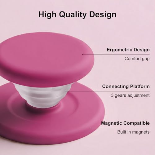 MOROCK Grip for Kindle with Kickstand and Magnetic Stand, Soft Silicone Magnetic Finger Grip for Kindle, iPhone and Smartphone, Cute Magnetic eReaders Holder, Raspberry - color: Raspberry