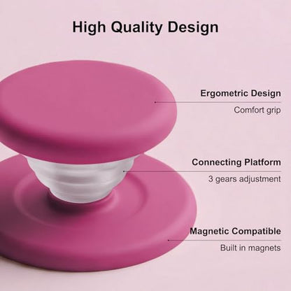 MOROCK Grip for Kindle with Kickstand and Magnetic Stand, Soft Silicone Magnetic Finger Grip for Kindle, iPhone and Smartphone, Cute Magnetic eReaders Holder, Raspberry - color: Raspberry