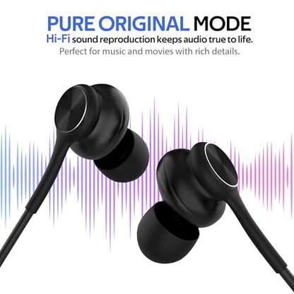USB-C in-Ear Wired Headphones,Earbuds，3-Year Warranty, with high-Fidelity Sound Card, 5-Mode Audio, Low-Latency Gaming, KTV Vocal Enhancement, for iPhone 15/16/17, for Samsung S25/S24/S23/S22