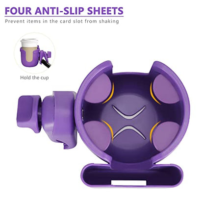 Suranew Cup Holder with Phone for Walker Wheelchair Stroller Purple - color: Purple