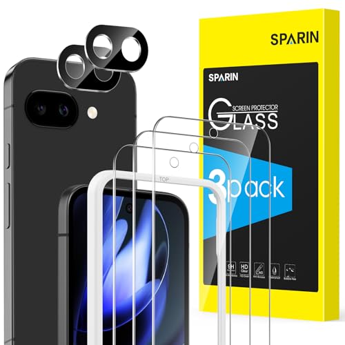 SPARIN Screen Protector for Google Pixel 9A 6.3 Inch, 3+2 Pack - size: Google Pixel 9A