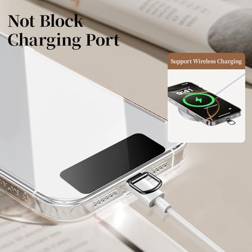 Dadanism Phone Tether Tab 2 Pack, Ultra-Thin Stainless Steel Lanyard Patch - color: Black, style: Style B - 2 Pack