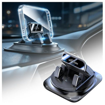 Car Dashboard Phone Holder,360° Rotation Car Phone Holder - color: Black