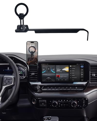 PZK Car Phone Holder for 2022-2026 Chevy Silverado/GMC Sierra 13.4'' Screen - color: Magsafe, size: Silverado/GMC Sierra 2022-2026 (Extension Rod)