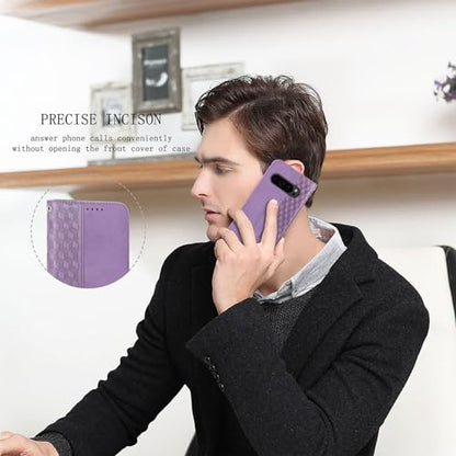 Wallet Case for Google Pixel 9/9 Pro 2024 6.3 inch - [Strong Magnetic] PU Leather Folio Flip Case with Card Holder Kickstand Protective Phone Cover - Purple - color: Purple, size: Google Pixel 9/9 Pro 6.3"