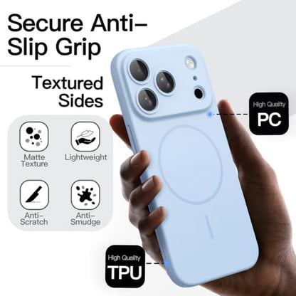 JETech Magnetic Slim Case for iPhone New Pro, Light Blue - color: Blue, size: iPhone NEW Pro