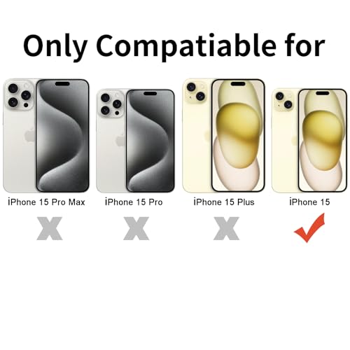 TENOC Phone Case Compatible with iPhone 15, Glitter Case Clear Sparkling Protective Bumper Cute Cover for Girls Women - color: Clear Glitter, size: iPhone 15