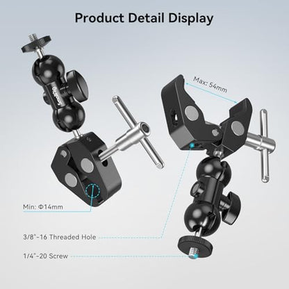 SMALLRIG Camera Mount Kit, Ball Head Magic Arm with Clamp, 2-Pong Mount - style: Clamp Kit