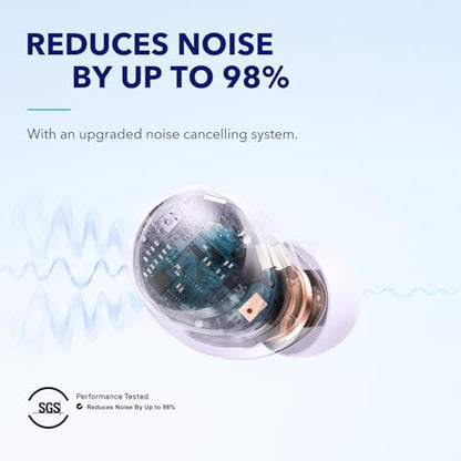 Soundcore by Anker Space A40 Adaptive Active Noise Cancelling Earbuds - color: Purple