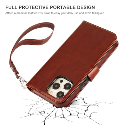 Bocasal for MagSafe Wallet Case Card Holder for iPhone 15 Pro Max Brown - color: Brown for MagSafe