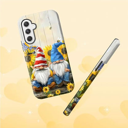 Garden Gnome Phone Case for Samsung Galaxy S25, Dual Layer Shockproof Rugged Cover with Soft TPU + Hard PC, Anti-Scratch Slim Fit Wireless Charging Compatible - color: Garden Gnome, size: 6.2" Galaxy S25